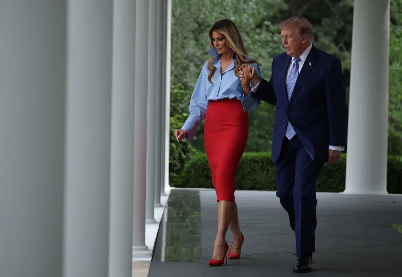 Donald and Melania arrive hand-in-hand