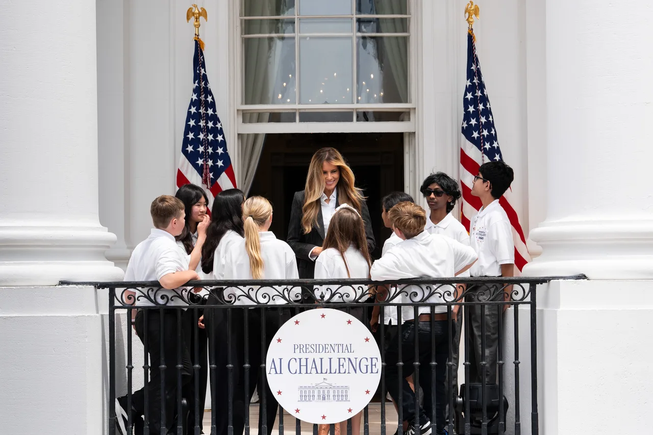 A proud First Lady stands beside the young minds shaping America's next chapter