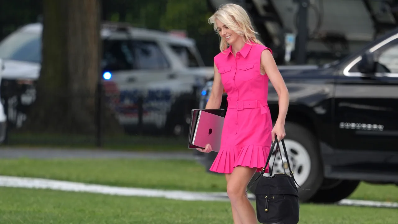 Natalie Harp steps out in striking monochrome looks on back-to-back high-profile visits with Trump