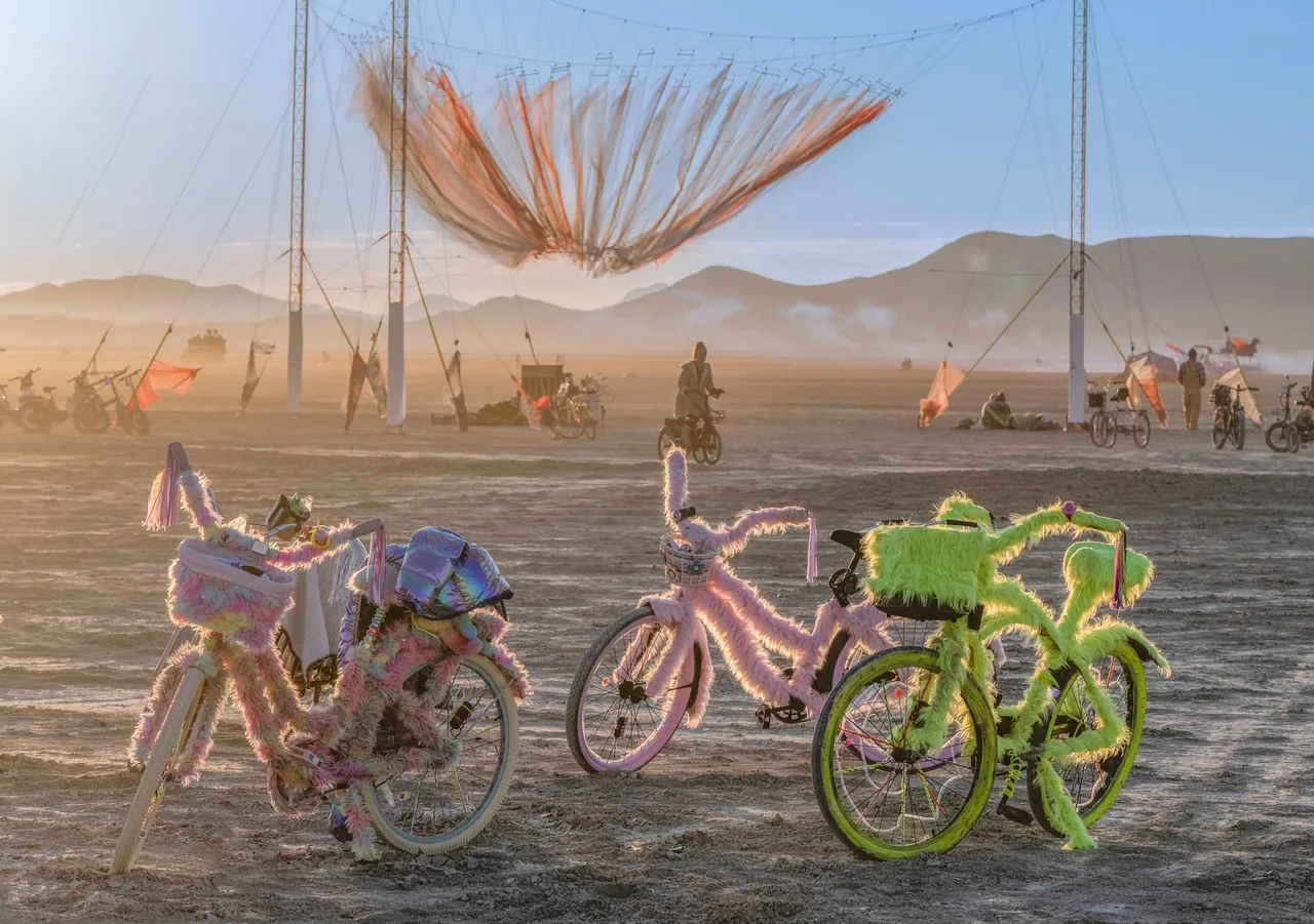 The desert turns into an enormous outdoor art gallery