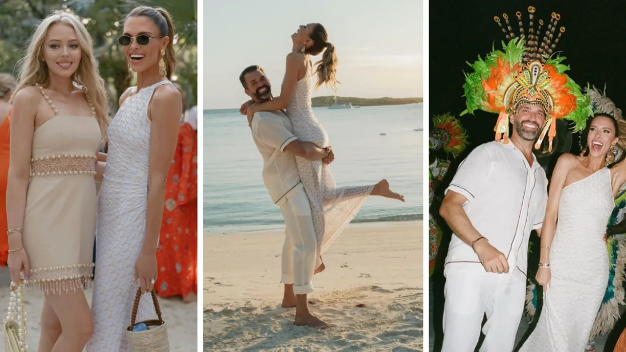 Tiffany, Lara and Eric Trump join newlyweds Don Jr and Bettina Anderson at 'unforgettable' carnival-themed wedding party