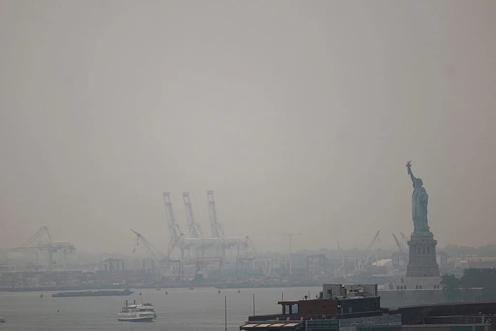 Smoke from canada clouds NYC