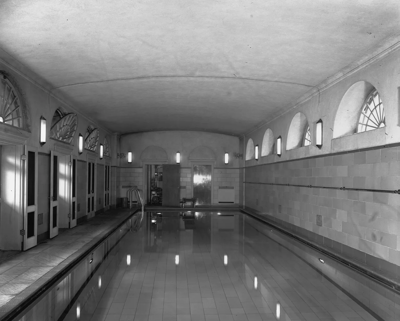 The famous press briefing room sits above a presidential pool
