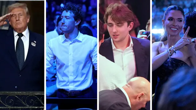 Barron Trump, Mark Zuckerberg, Bettina Anderson and more celebrate Trump's 80th birthday at UFC Freedom 250