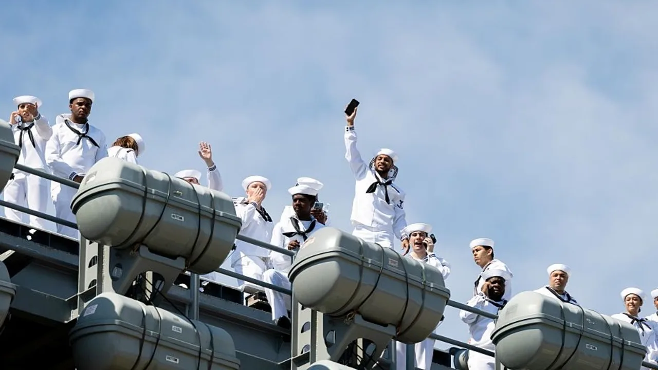 Tears and hugs as USS Iwo Jima returns from historic 10-month deployment in Caribbean