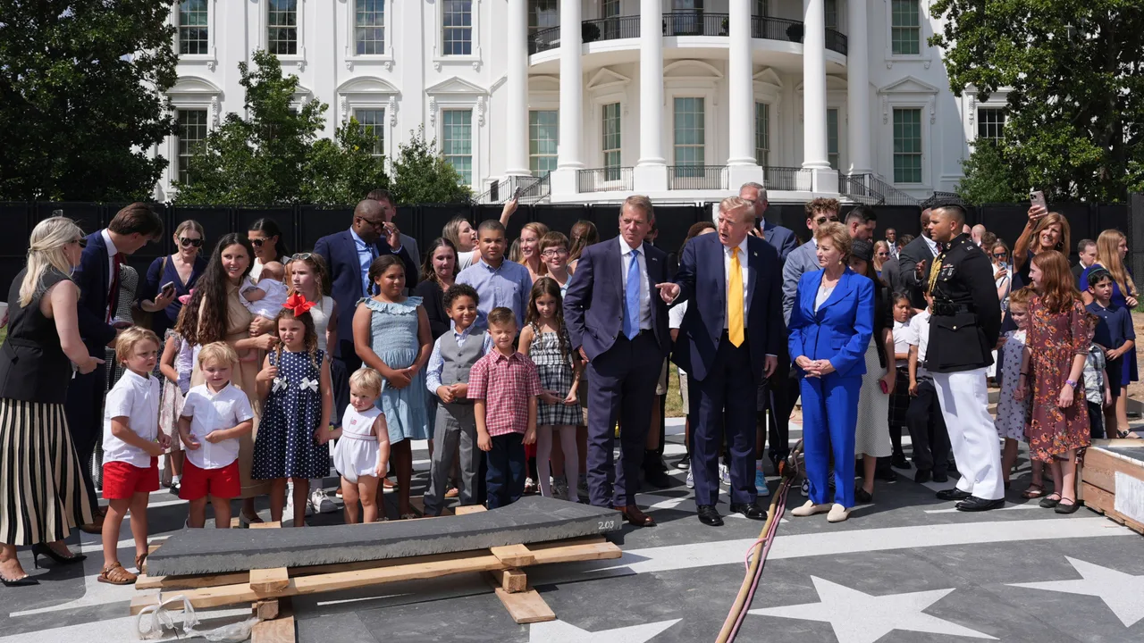 Trump can’t resist showing off his new White House helipad, even to babies and schoolchildren