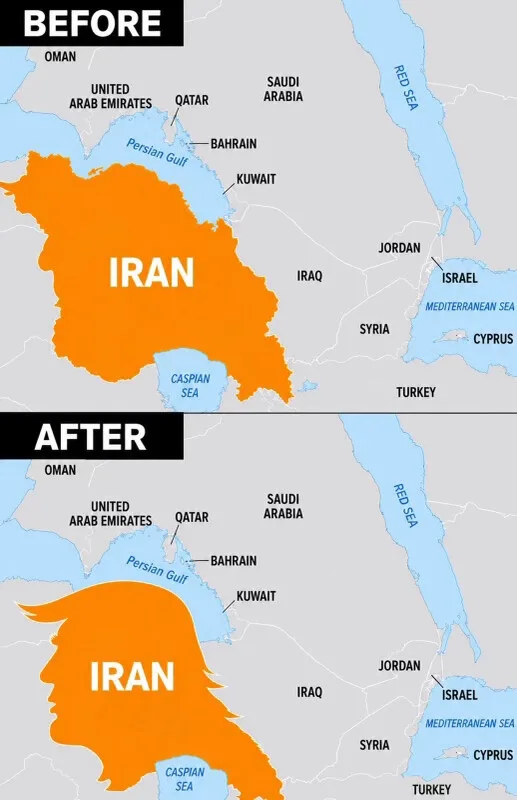Iran takes the shape of Trump’s head