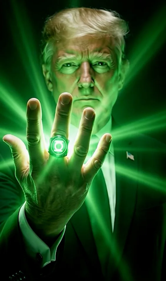 Trump becomes Green Lantern
