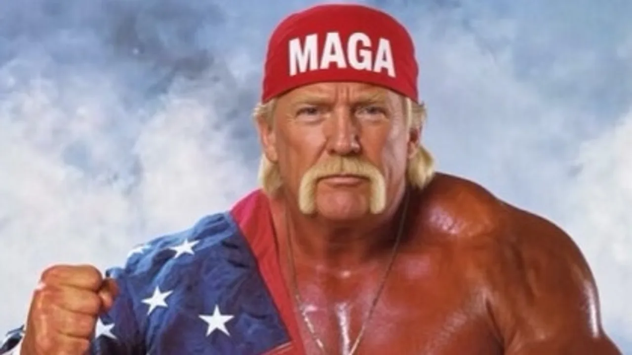 Trump’s bizarre image spree features Hulk Hogan, Hollywood foe, before White House takes it one step further