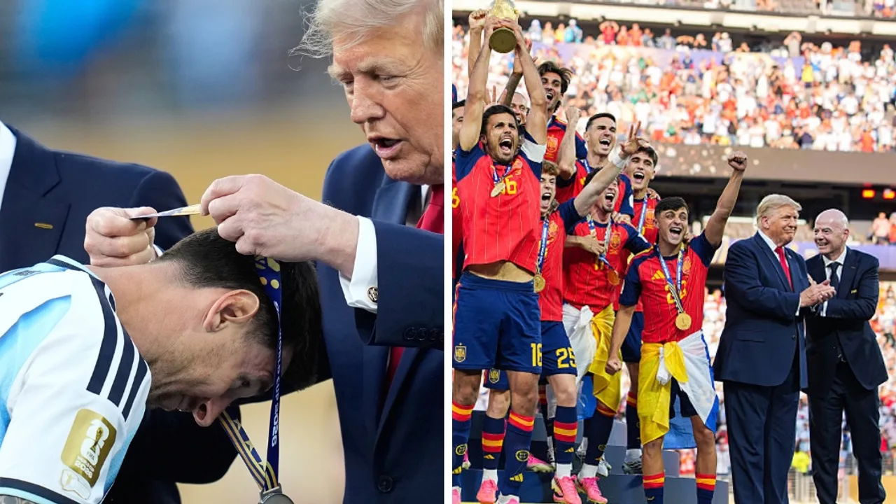 Trump hands Messi his medal, joins Spain's World Cup celebration and other memorable moments from the Final