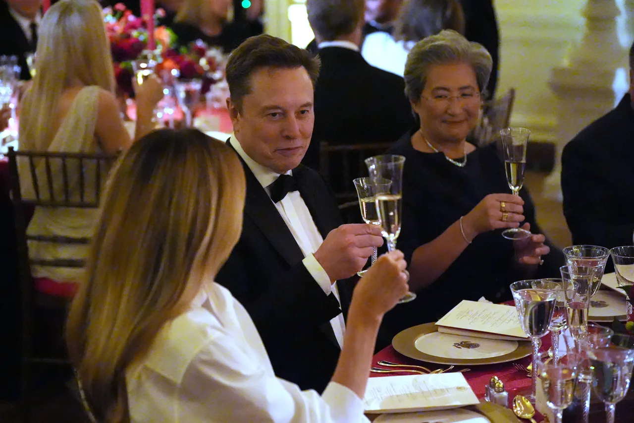 Elon Musk raises a glass at Trump’s star-studded state dinner