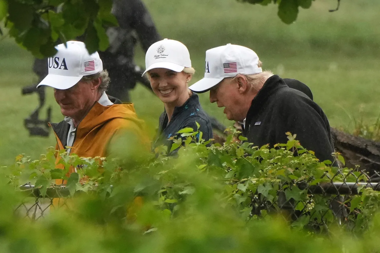Trump pauses for a laugh with Natalie Harp
