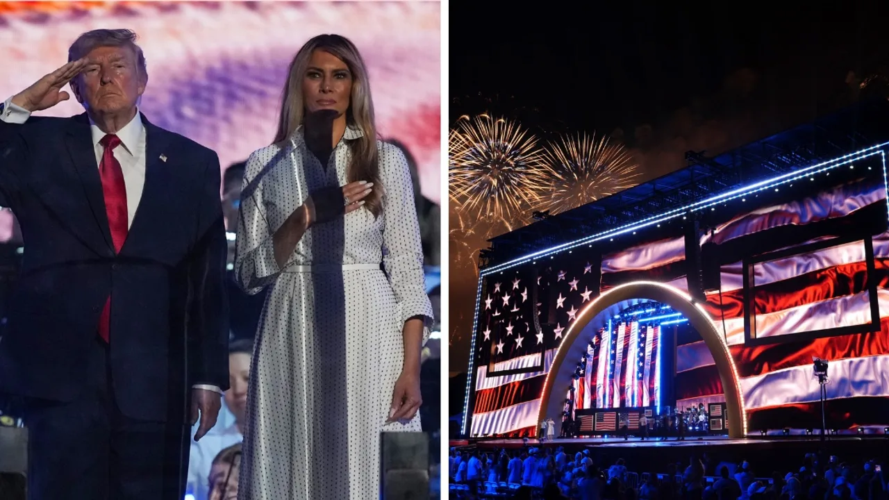 Trump and Melania lead July 4 'Salute to America' celebration as thousands gather at National Mall despite storms