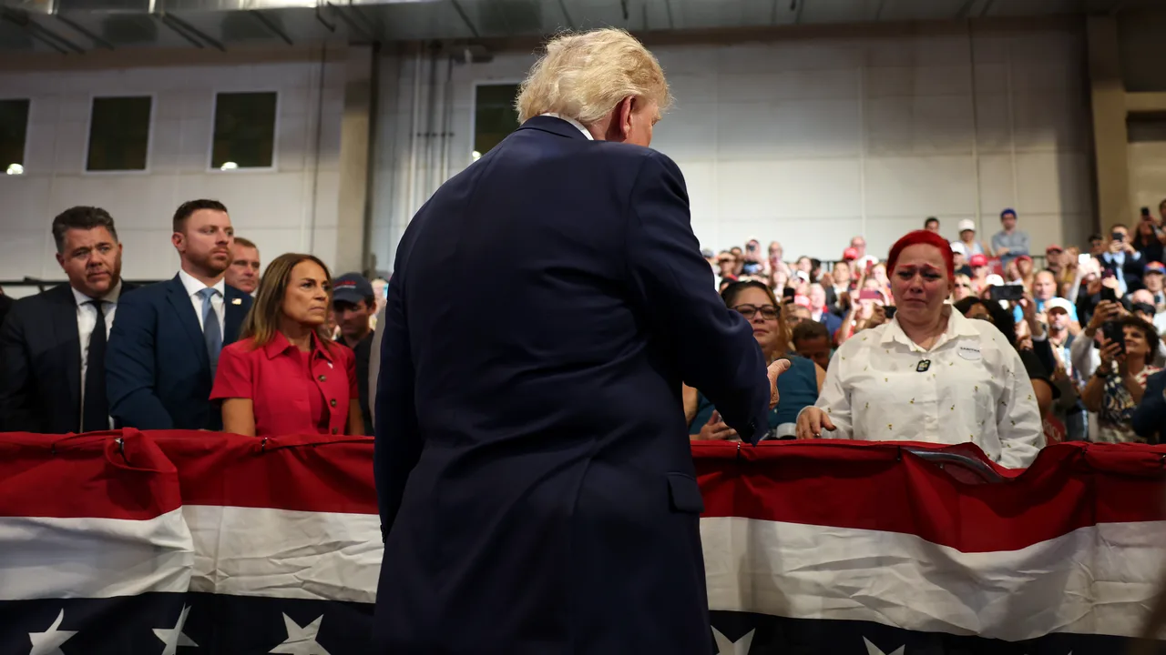 Trump pauses mid-speech to embrace mom of 12-year-old boy killed by stray bullet: ‘What a horrible thing’