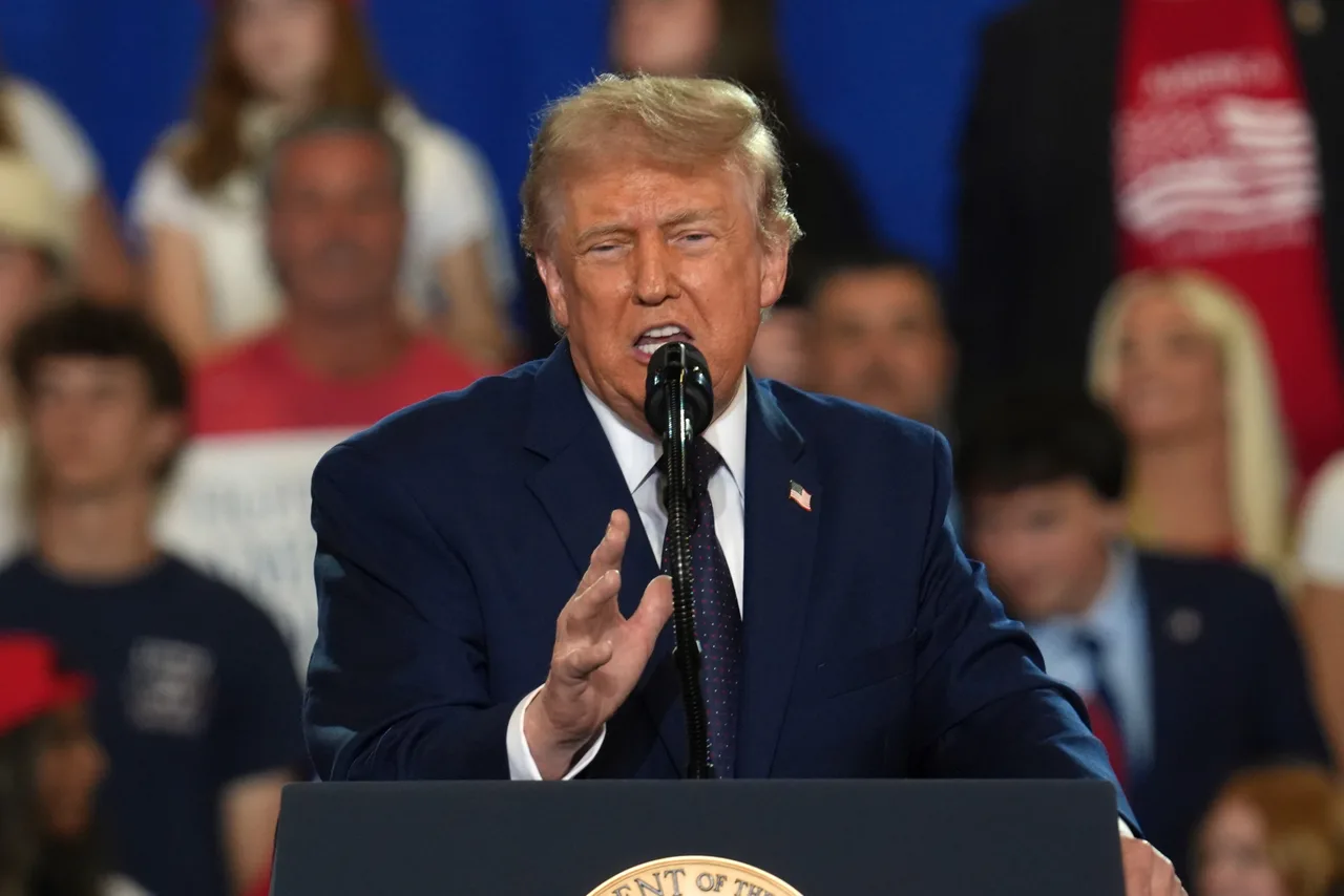 Trump hits familiar notes