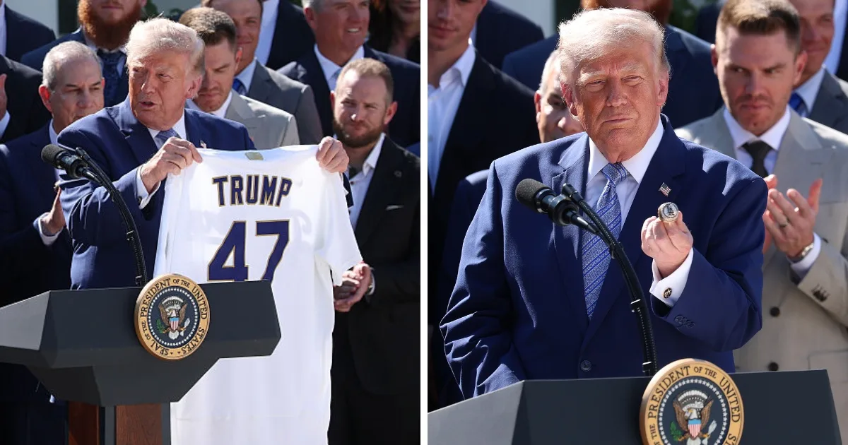 Trump accepts Dodgers personalized gifts