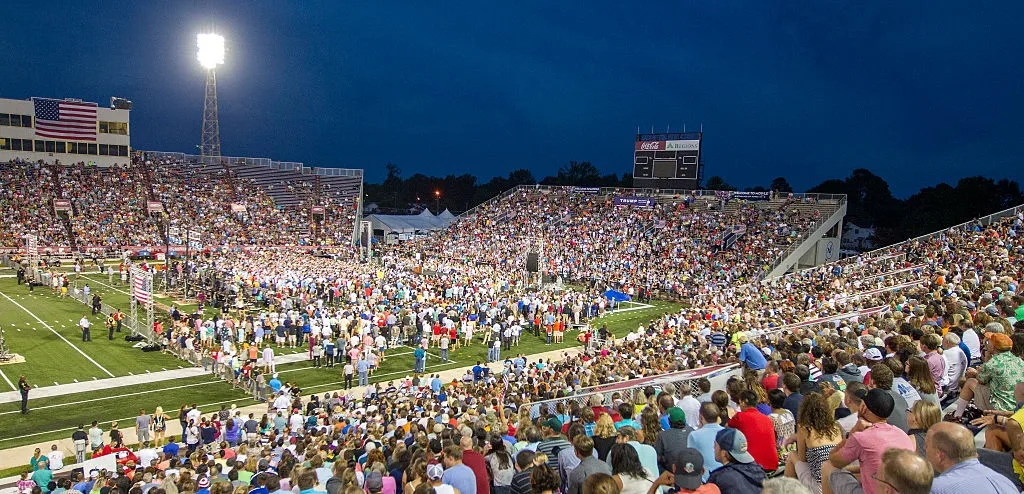In 2015, demand forced Trump's rally into a football stadium