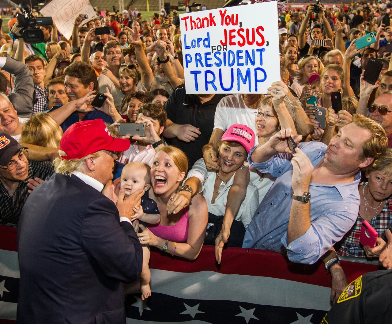The Alabama rally came before Trump had won a single primary