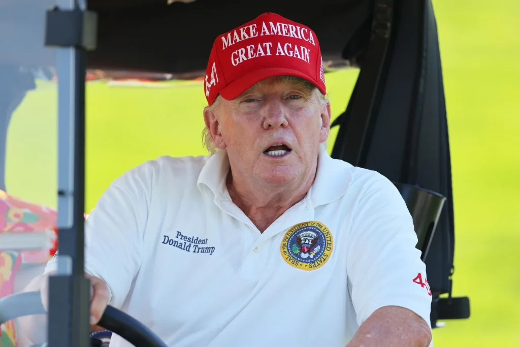 Trump delivers a lengthy monologue