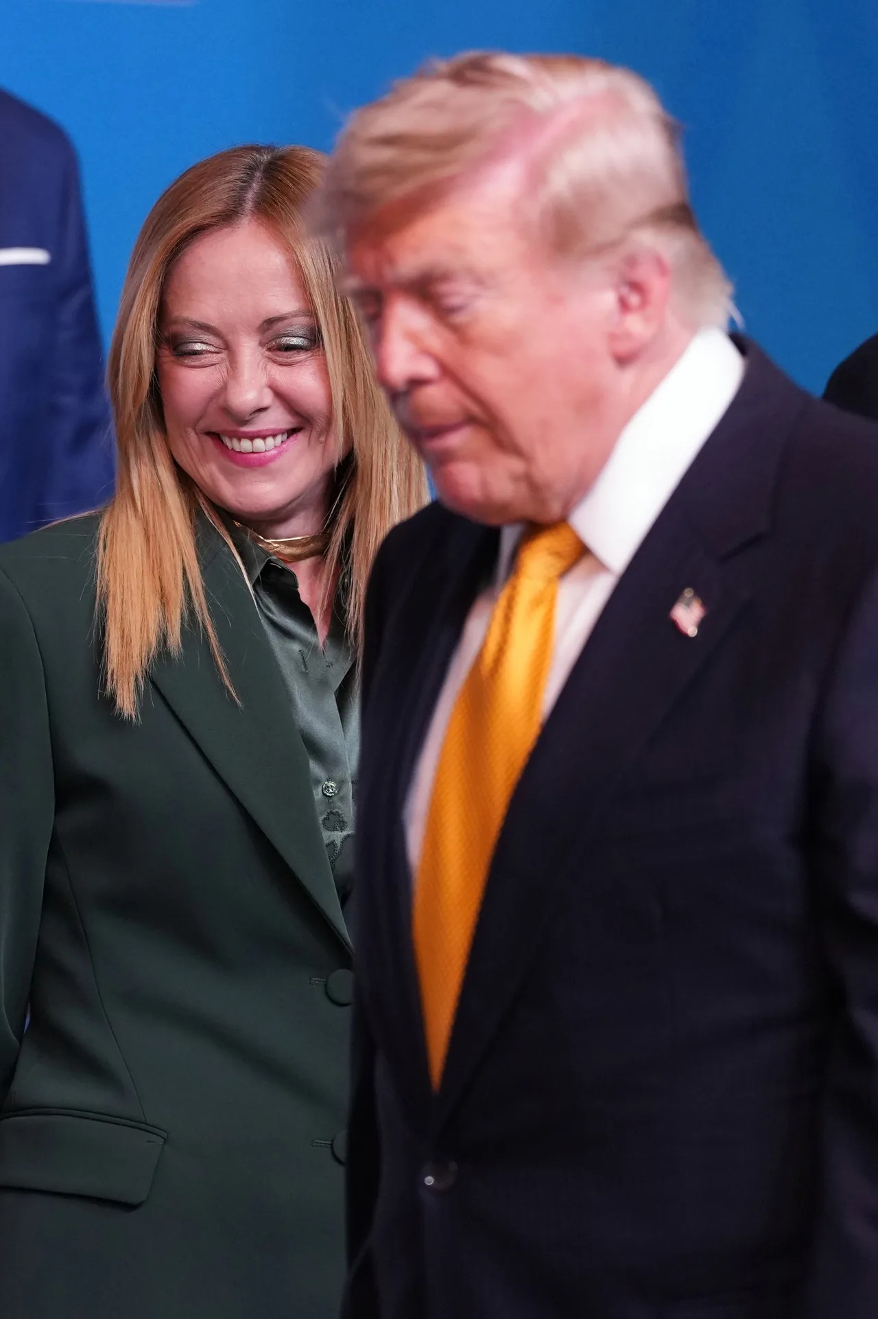 Cold shoulder chatter fades as Trump and Meloni come face to face at NATO