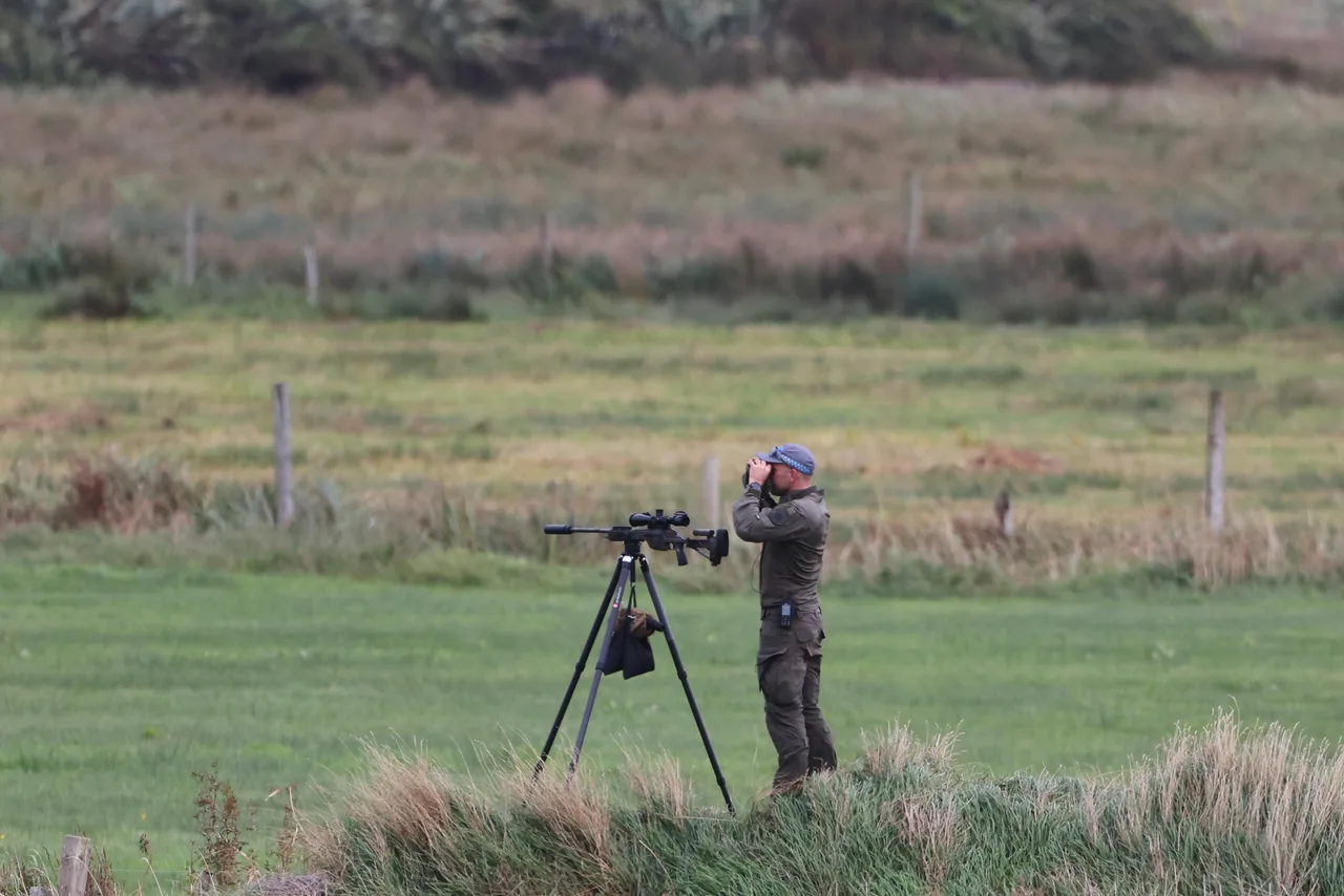 Sniper surveys the course ahead of Trump’s arrival