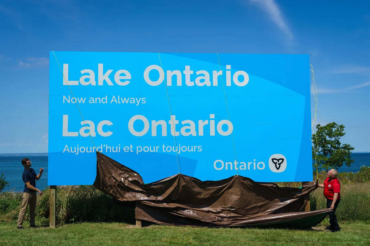 Doug Ford answers with a giant sign