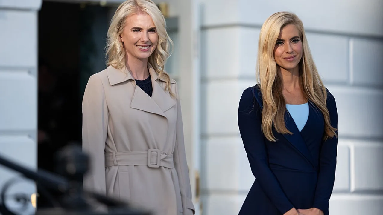 Trump's new press secretary Katie Zacharia makes striking first-day appearance alongside Natalie Harp
