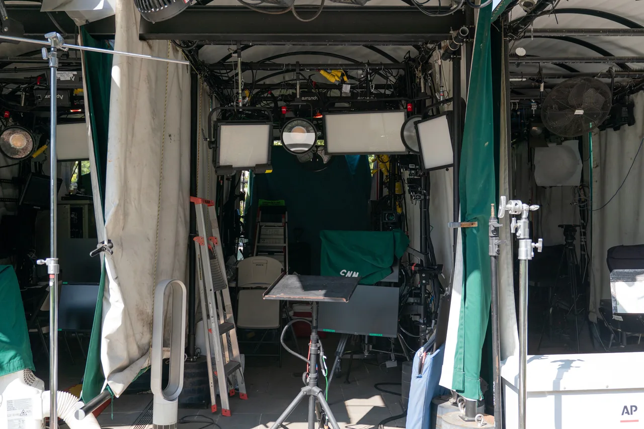 CNN's White House booths sit empty