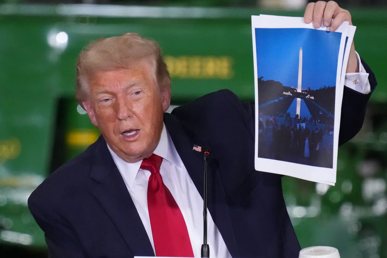 Trump showcases Reflecting Pool transformation