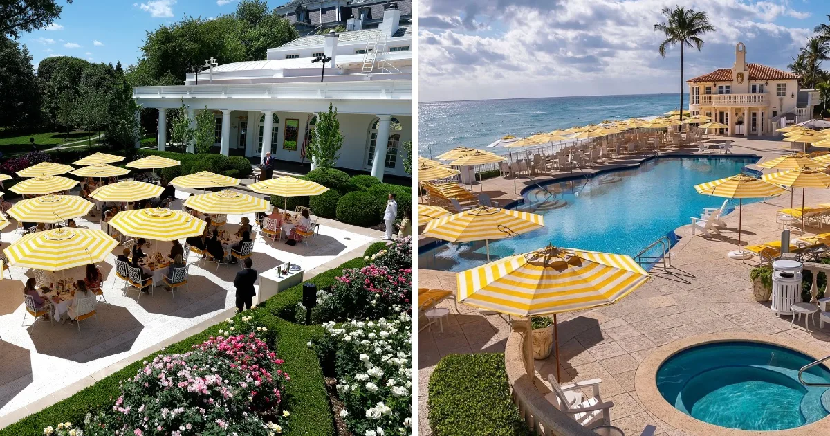 A touch of Mar-a-Lago in the Rose Garden