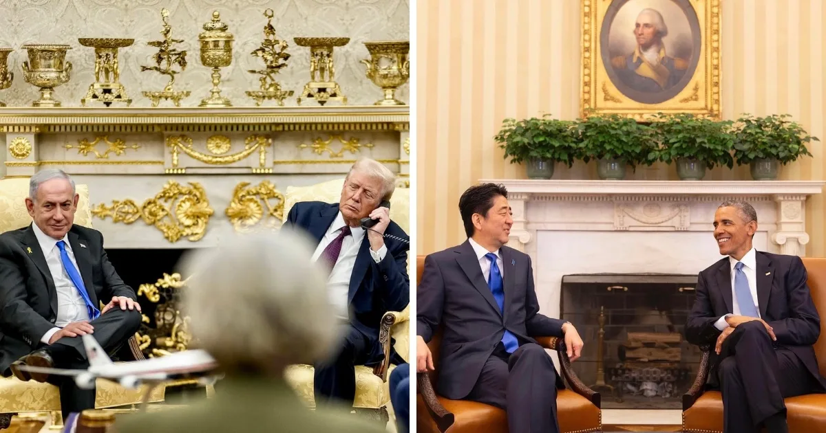A stark contrast with previous Oval Office
