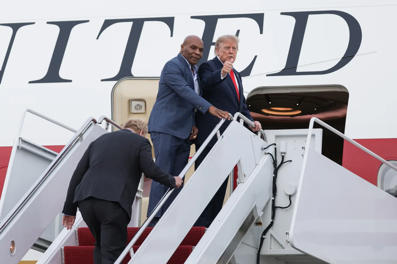 Mike Tyson joins his longtime friend Trump