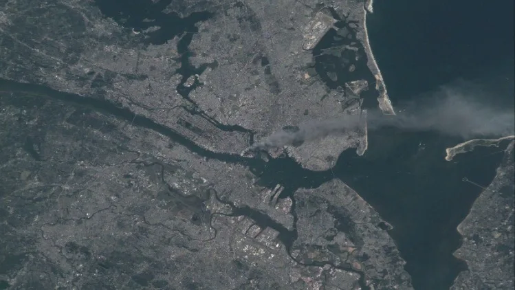Image of 9/11 attacks taken from ISS (2001)