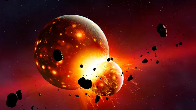 Earth's life may have begun after a colossal collision with a Mars-sized planet, studies hint