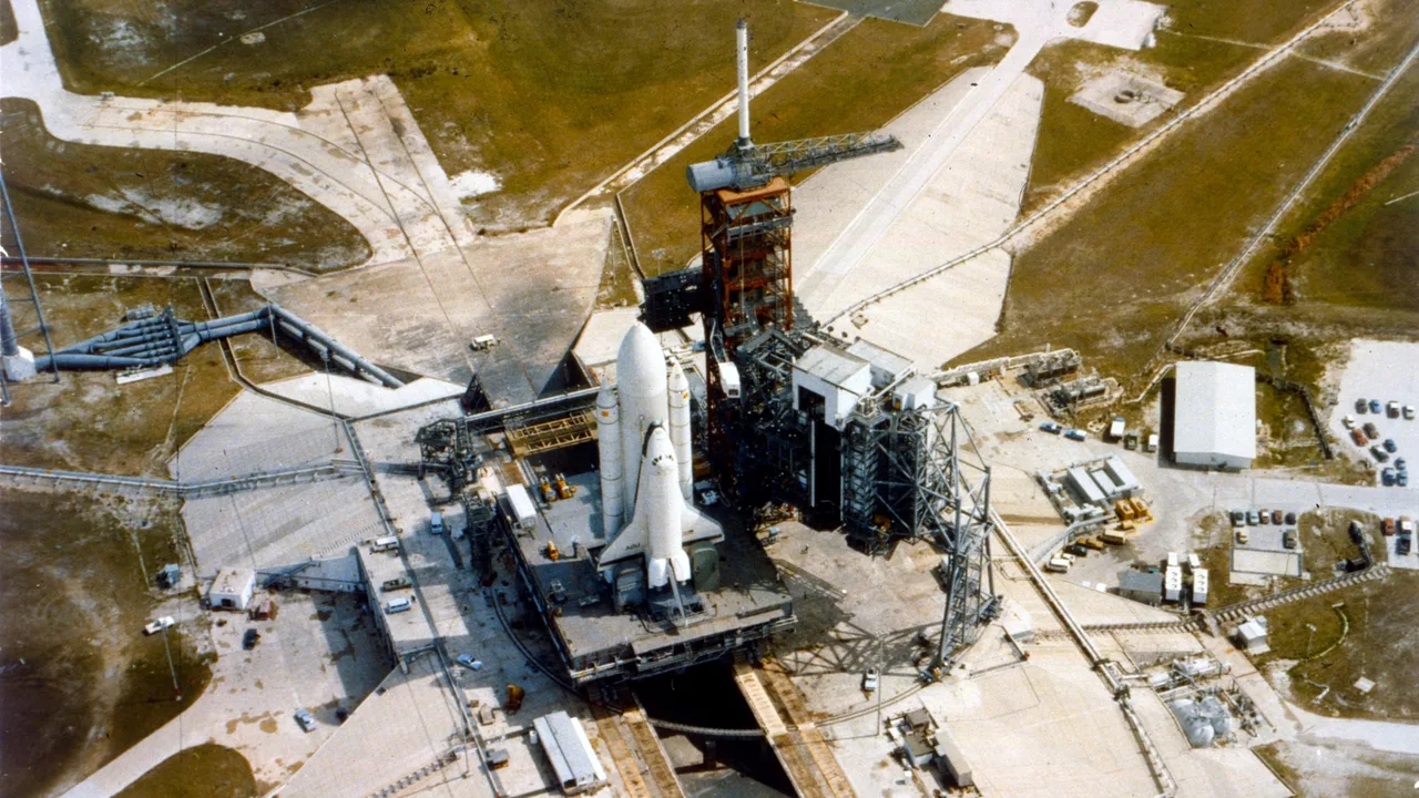 Space Shuttle Orbiter on the launch pad
