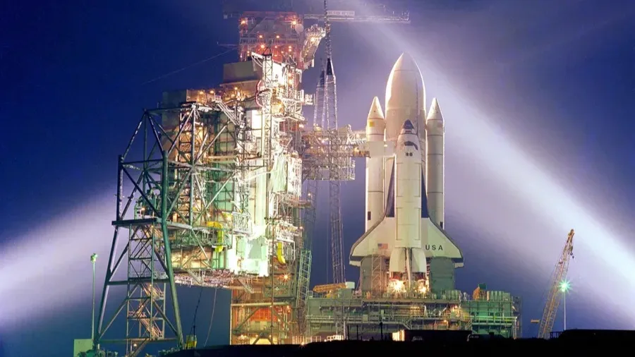 Launch of the first Space Shuttle mission