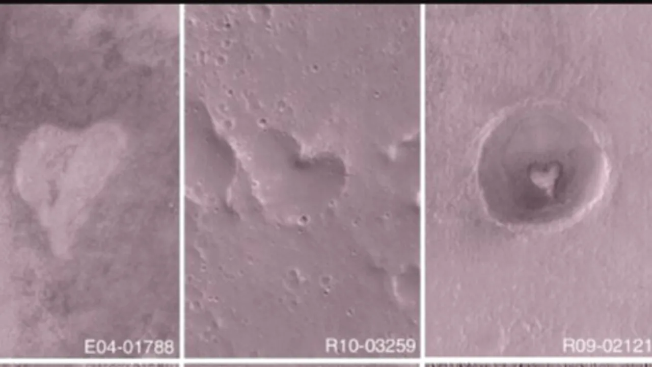 Love from Mars: NASA captures surreal heart-shaped landscapes on the Red Planet