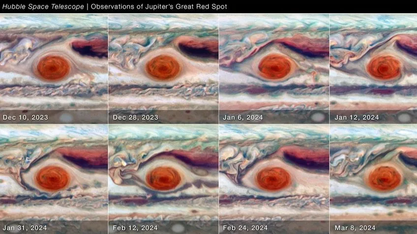 The Great Red Spot is getting smaller
