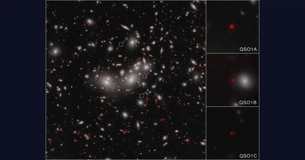 Gravitational lensing revealed this ancient black hole