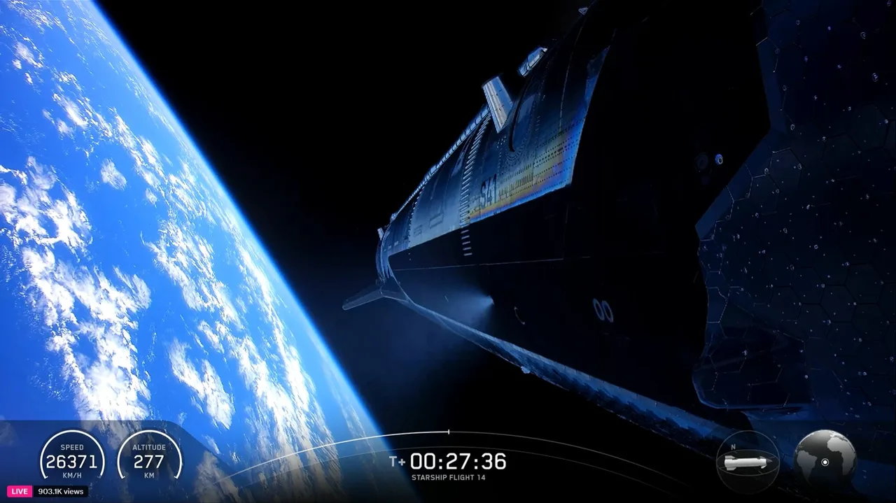 Starship in orbit!
