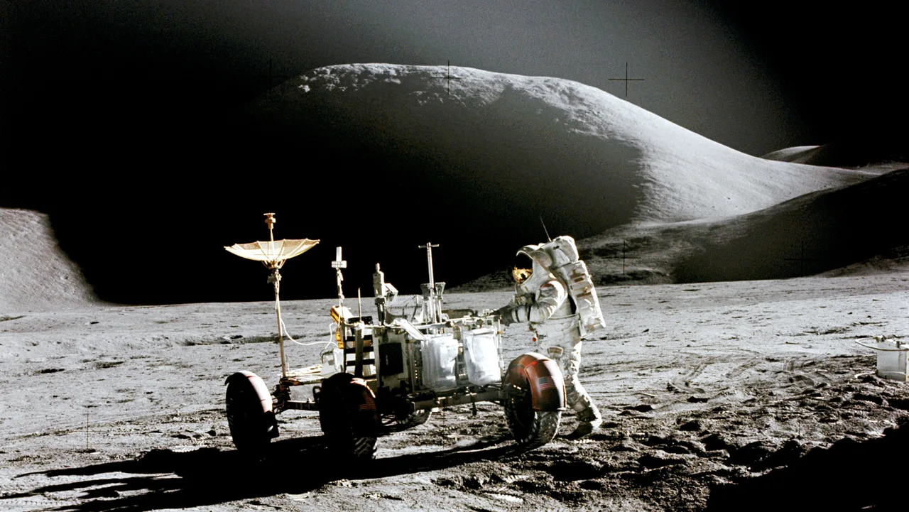 A historic view of the Moon from Apollo 15