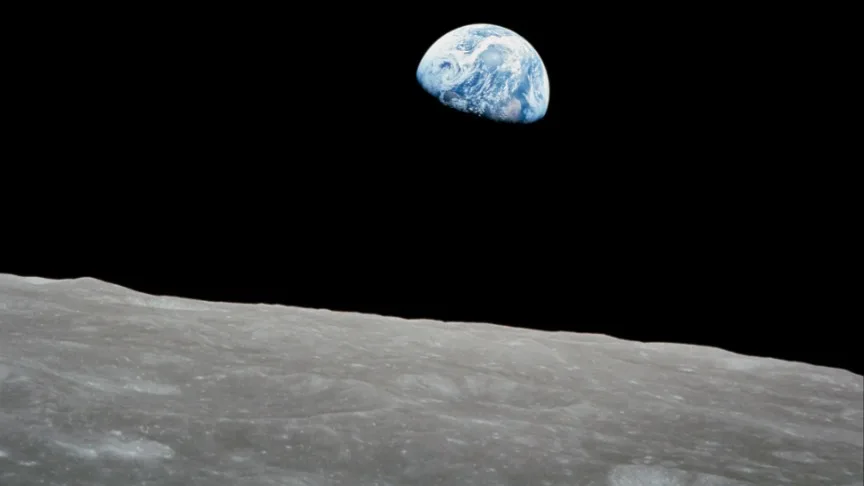 The iconic "Earthrise" photograph