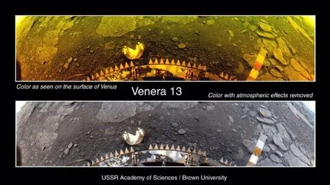 Venera 13 brought color to Venus for the first time