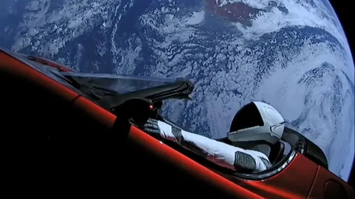 There's a real Tesla floating in space right now