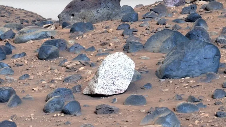 A very strange white rock