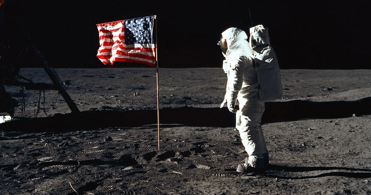 Why the Moon landing flag appeared to be waving