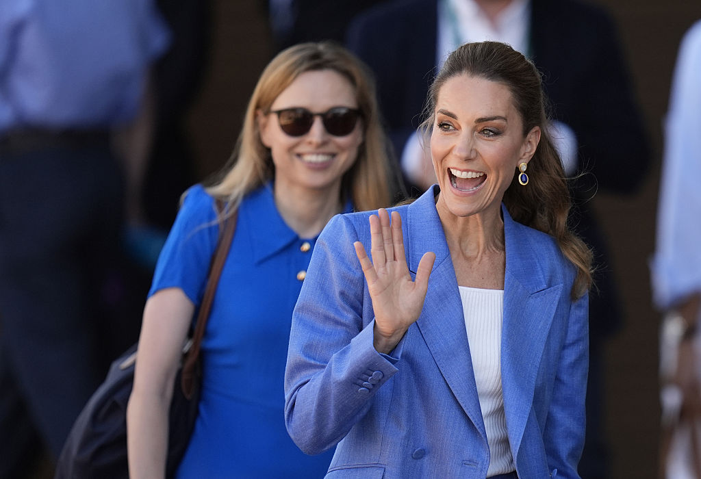 LONDON, ENGLAND - JULY 2: Catherine, Princess of Wales walks on day four of the 2026 Wimbledon Tennis Championships at All England Lawn Tennis and Croquet Club on July 2, 2026 in London, England. (Photo by Andrew Matthews - WPA Pool/Getty Images)