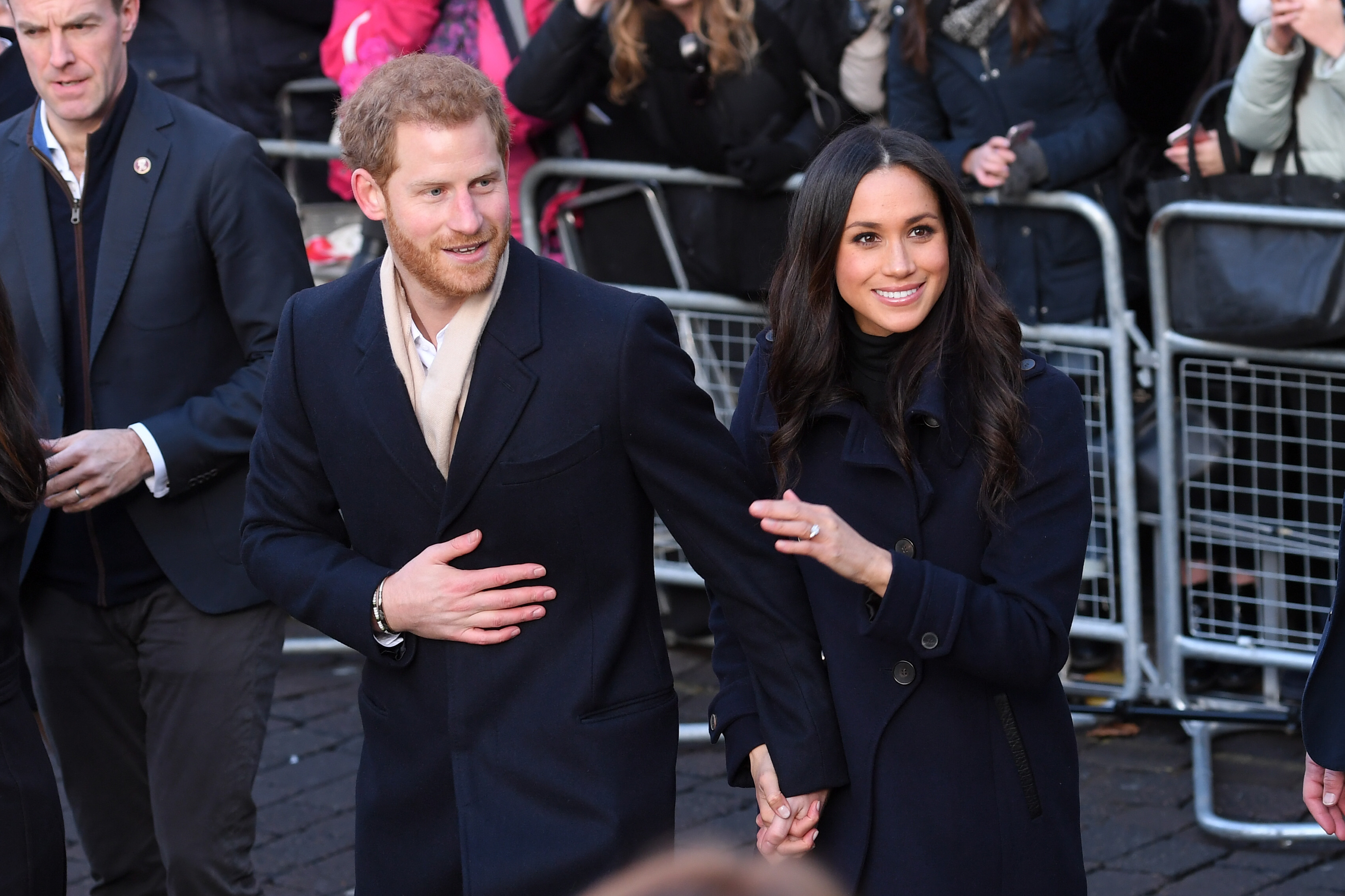 Prince Harry and fiancee Meghan Markle attend the Terrance Higgins Trust World AIDS Day charity fair at Nottingham Contemporary on December 1, 2017 in Nottingham, England.  Prince Harry and Meghan Markle announced their engagement on Monday 27th November 2017 and will marry at St George's Chapel, Windsor Castle in May 2018.
