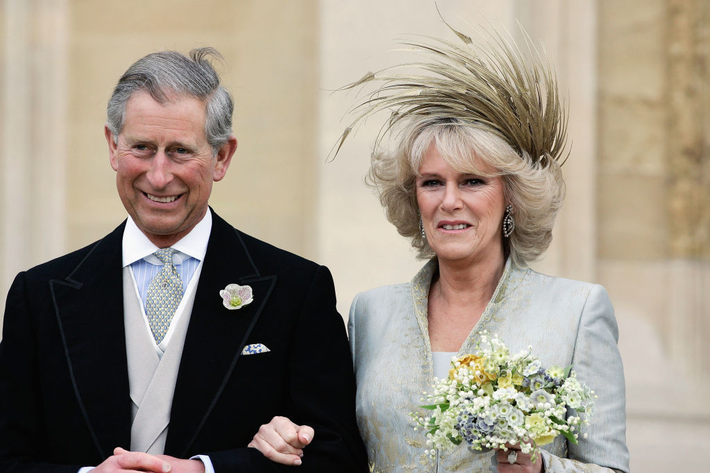 Then-Prince Charles and Camilla leave the Service of Prayer and Dedication blessing their marriage at Windsor Castle. (Image Source: Getty Images| Tim Graham Photo Library )