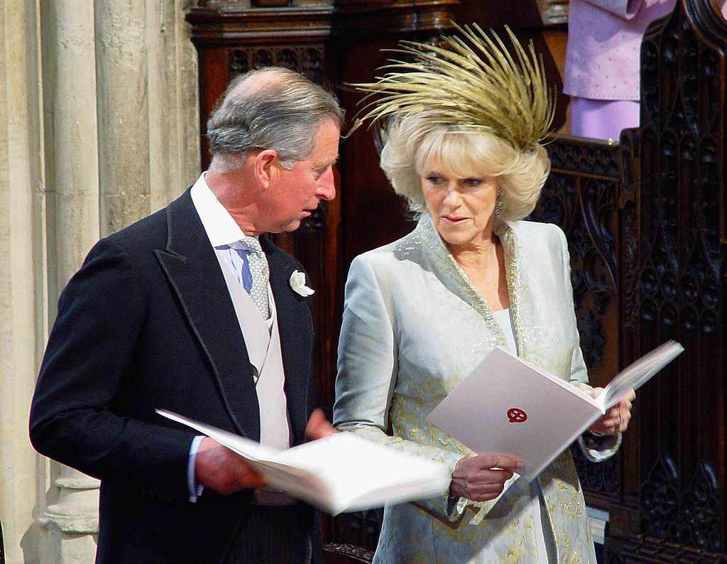 Then-Prince Charles and Camilla attend the Service of Prayer and Dedication following their marriage at The Guildhall. (Image Source: Getty Images| ROTA/Anwar Hussein Collection)